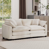Modern 2 Seater With 4 Pillows, Upholstered Deep Seating Loveseat - Furniture Home Direct