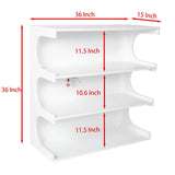 Multifunctional 4 Tier Book Shelf & Coffee Table For Living Room Bedroom Dining Room Study Entryway, Creative Furniture Floor Bookshelf, Minimalist Organizer Storage Shelves - White - Furniture Home Direct
