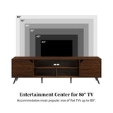 Contemporary 2 Door Minimalist TV Stand - Furniture Home Direct