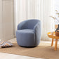 Teddy Fabric Swivel Accent Armchair Barrel Chair With Powder Coating Metal Ring - Furniture Home Direct