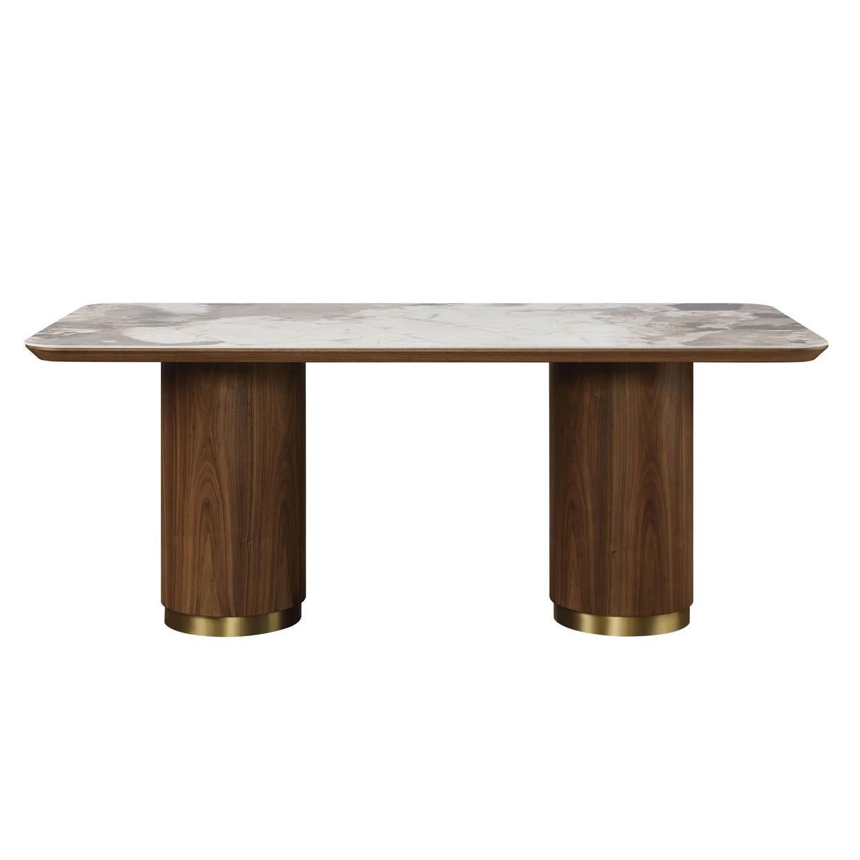 Willene - Ceramic Top Dining Table - Walnut - Furniture Home Direct