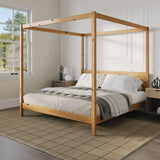 Canopy Bed Frame Modern Minimalist Boho - Furniture Home Direct