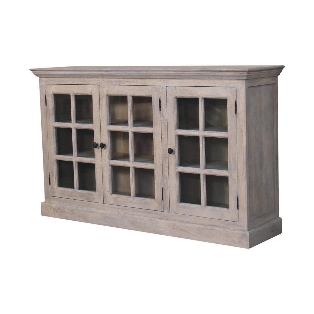 Triple Glazed Cabinet - Gray - Furniture Home Direct