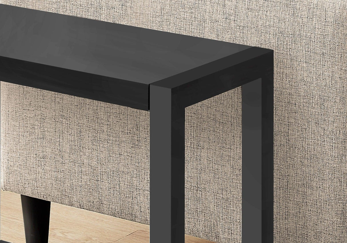 Accent Side Table, Narrow, Small, 2 Tier, Contemporary And Modern - Furniture Home Direct