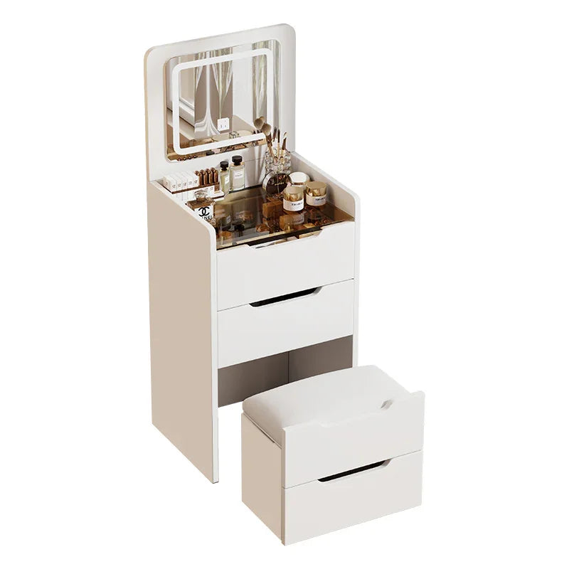 Vanity Desk with Flip Top Mirror and Drawers White - Furniture Home Direct