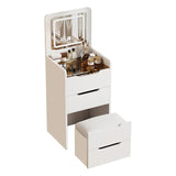 Vanity Desk with Flip Top Mirror and Drawers White - Furniture Home Direct