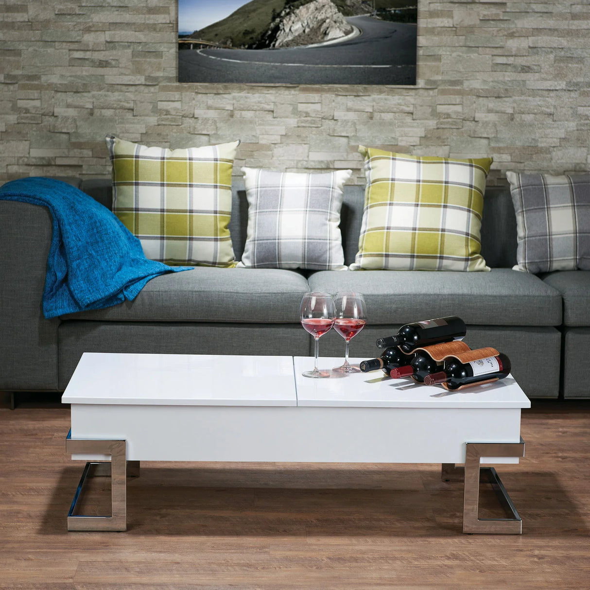 Calmam - High Gloss Coffee Table With Lift Top - Furniture Home Direct