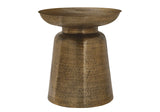 Drum Accent Side Table, Hammered Texture - Furniture Home Direct