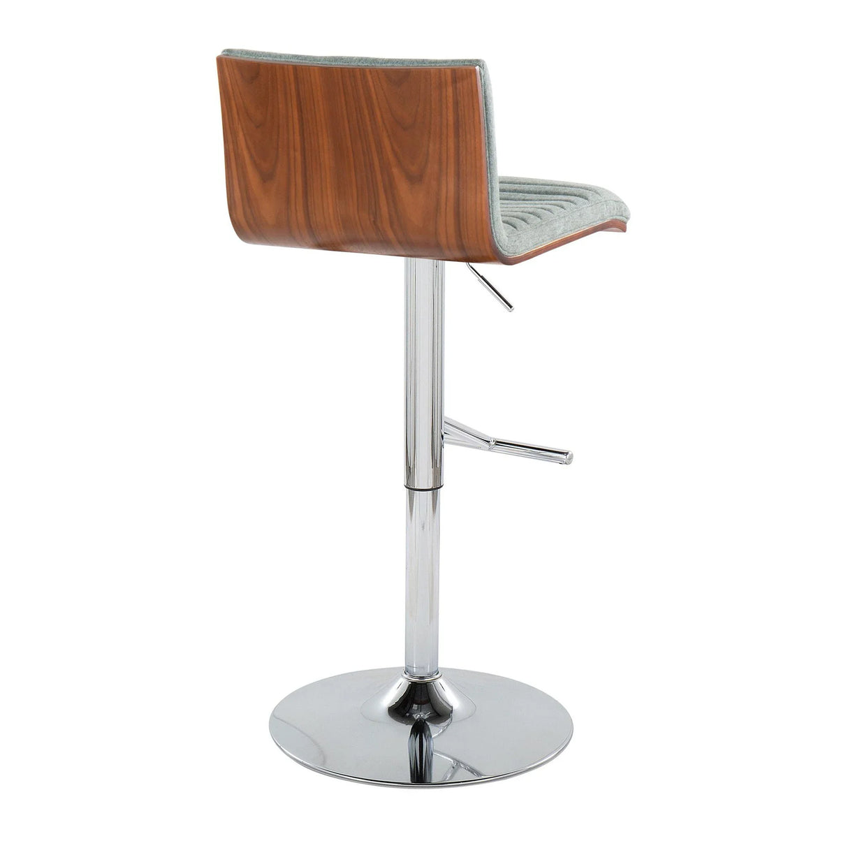 Mason - Contemporary Adjustable Barstool & Swivel With Straight T Footrest (Set of 2) - Furniture Home Direct