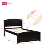 Platform Bed & Headboard, Footboard And Wood Slat Support - Furniture Home Direct