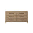 Casual 6 Drawer Dresser - Sand - Furniture Home Direct