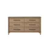 Casual 6 Drawer Dresser - Sand - Furniture Home Direct