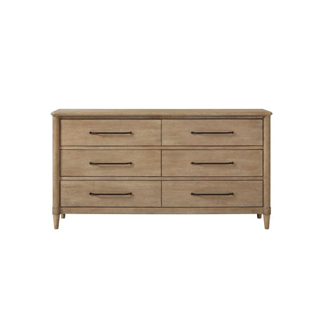 Casual 6 Drawer Dresser - Sand - Furniture Home Direct