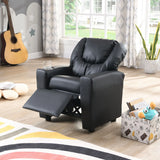 Sally Deluxe Kids Recliner Chair With Cup Holder - Black - Furniture Home Direct
