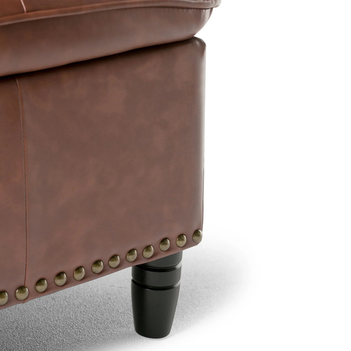 Emily - Storage Ottoman - Cognac - Furniture Home Direct