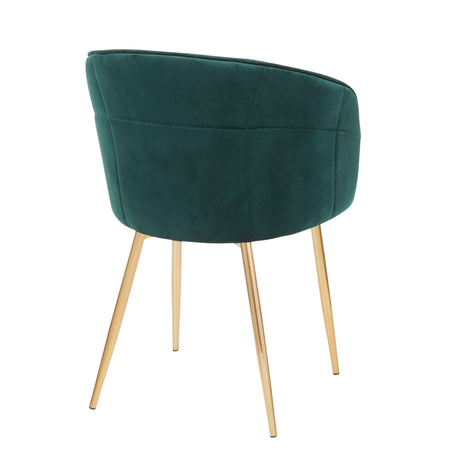 Lindsey - Contemporary Chair - Gold / Green - Furniture Home Direct