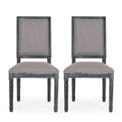 French Country Style Dining Chair With Upholstered Seating And Fluted Legs