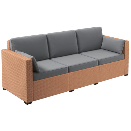 Outdoor Wicker Sofa - Gray - Furniture Home Direct