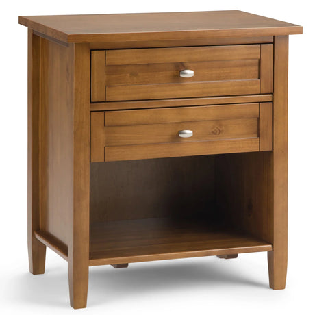 Warm Shaker - Bedside Table - Light Golden Brown - Furniture Home Direct