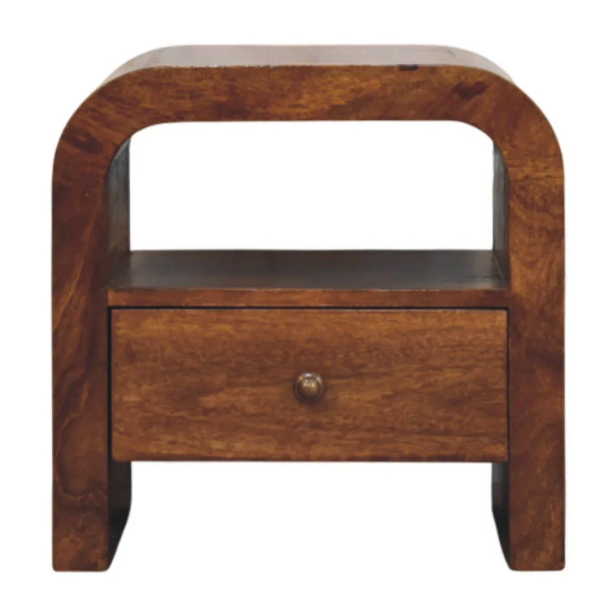 Darcy - Nightstand With Drawer And Open Shelf - Brown - Furniture Home Direct
