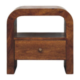 Darcy - Nightstand With Drawer And Open Shelf - Brown - Furniture Home Direct