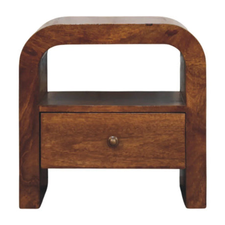 Darcy - Nightstand With Drawer And Open Shelf - Brown - Furniture Home Direct