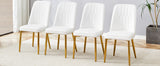 4 Modern Dining Chairs - White - Furniture Home Direct