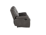 Katrine - 3 Piece Reclining Living Room Set - Charcoal - Furniture Home Direct