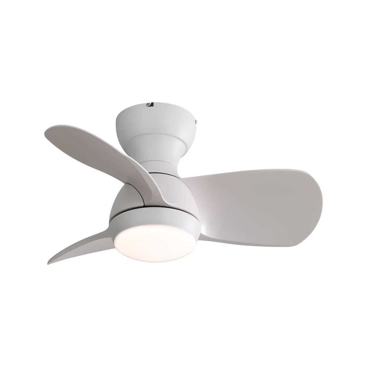 23" Bedroom Ceiling Fan With 3 Color Dimmable 3 ABS Blades Remote Control Dc Motor Black With 18W Led Light - Furniture Home Direct