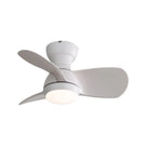 23" Bedroom Ceiling Fan With 3 Color Dimmable 3 ABS Blades Remote Control Dc Motor Black With 18W Led Light - Furniture Home Direct