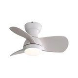 23" Bedroom Ceiling Fan With 3 Color Dimmable 3 ABS Blades Remote Control Dc Motor Black With 18W Led Light - Furniture Home Direct
