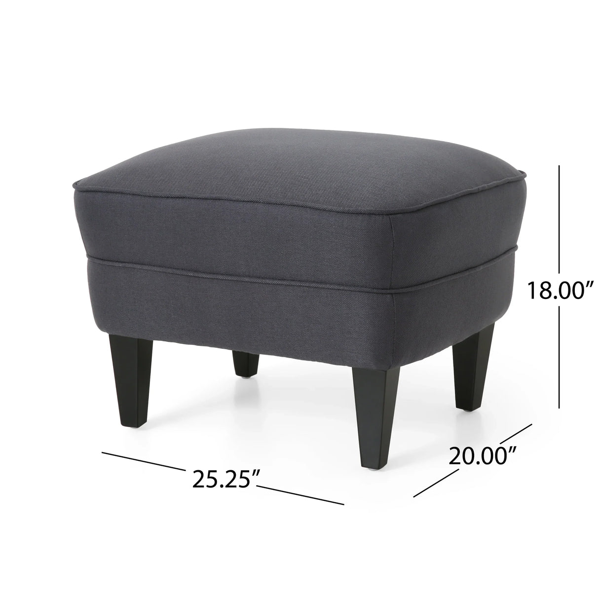 Club Chair and Ottoman Tufted Set with Nailhead Gray - Furniture Home Direct