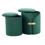 Dahlia - Contemporary / Glam Nesting Ottoman Set - Furniture Home Direct