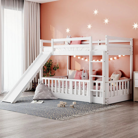 Functional Bunk Bed & Convertible Ladder And Slide - Furniture Home Direct