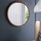 Round Hand Carved Rose Antique Mirror Frame, Wall Mirror For Live Space - Furniture Home Direct