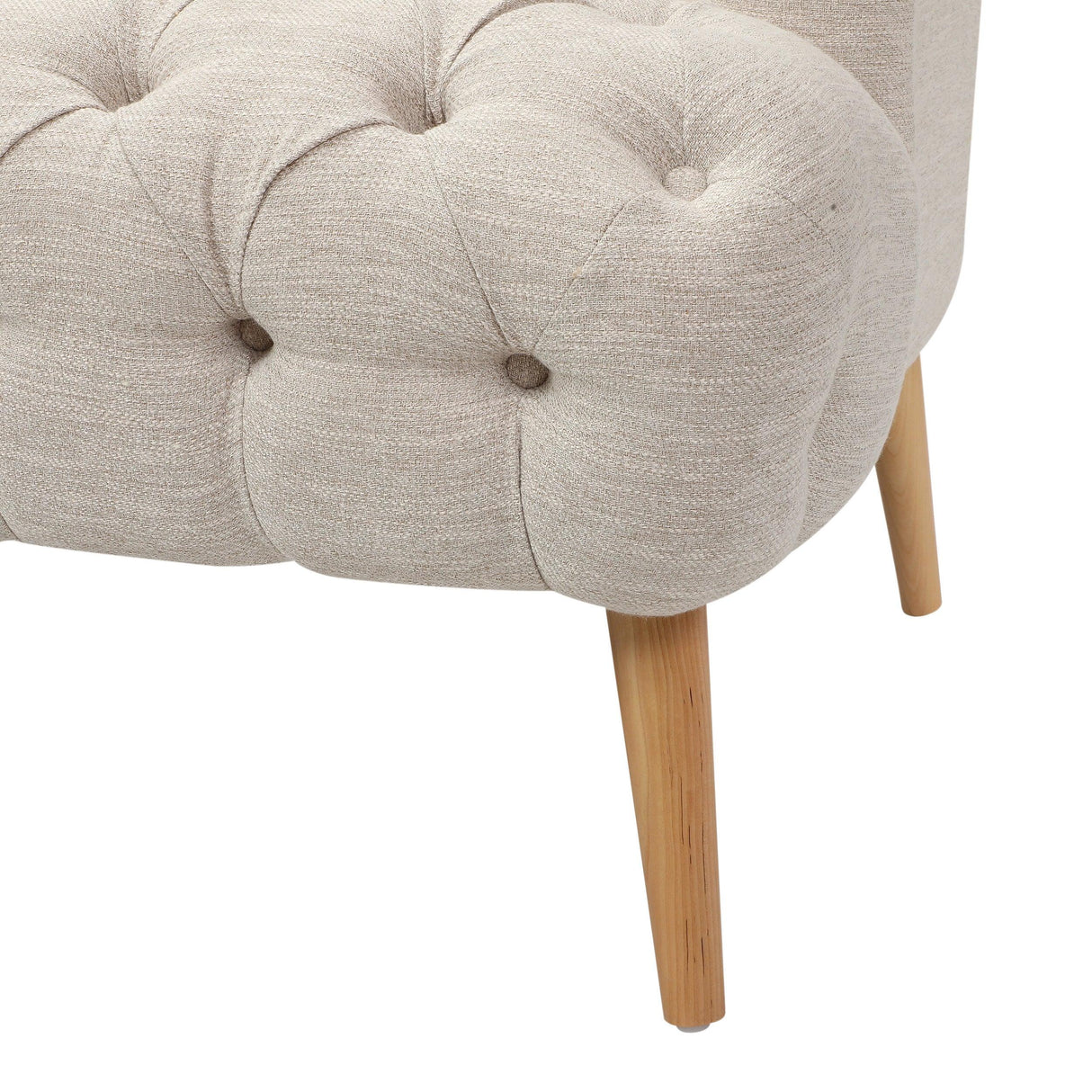 Sturdy Velvet Sofa - Beige - Furniture Home Direct