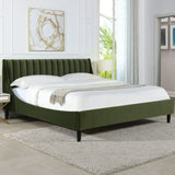 Aspen - Vertical Tufted Modern Headboard Platform Bed Set - Furniture Home Direct