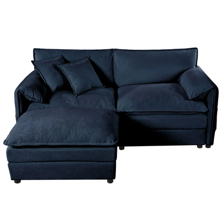 Modern Comfy Deep Seat Modular Sectional Sofa Cloud Couch With Ottoman - Furniture Home Direct