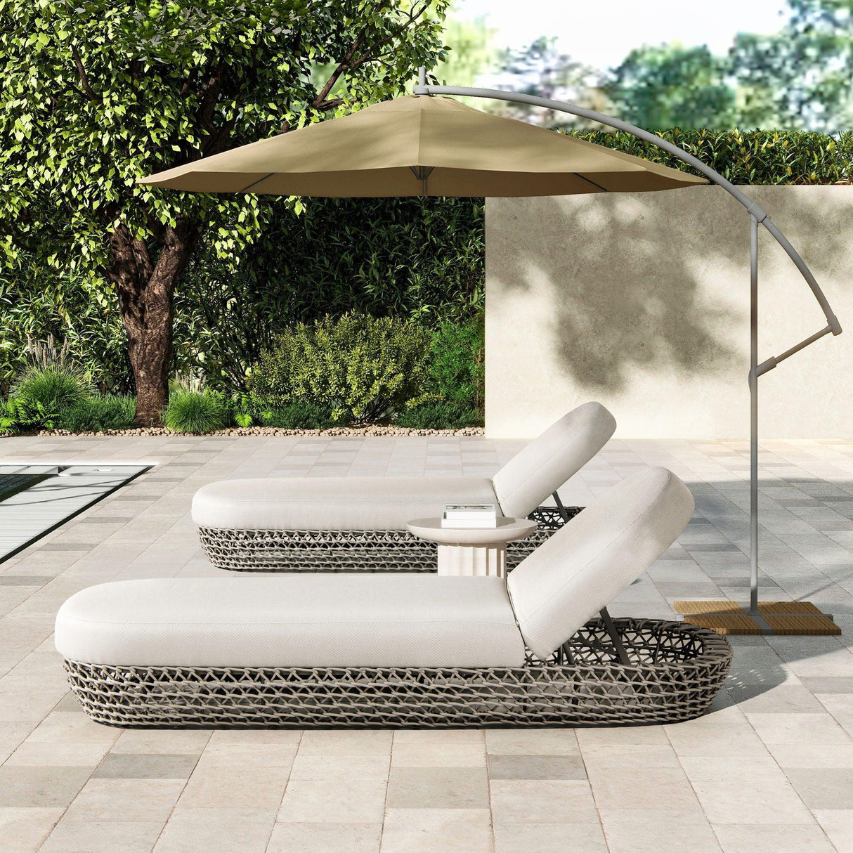 Willow - Sunbrella Upholstered Patio Lounger - Furniture Home Direct