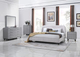 Queen Upholstered Bed - Beige - Furniture Home Direct