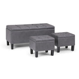 Dover - 3 Piece Storage Ottoman Contemporary Design - Furniture Home Direct