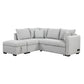 L-Shaped Sectional Pull Out Sofa Bed Sleeper Sofa With Two USB Ports, Two Power Sockets And A Movable Storage Ottoman - Furniture Home Direct