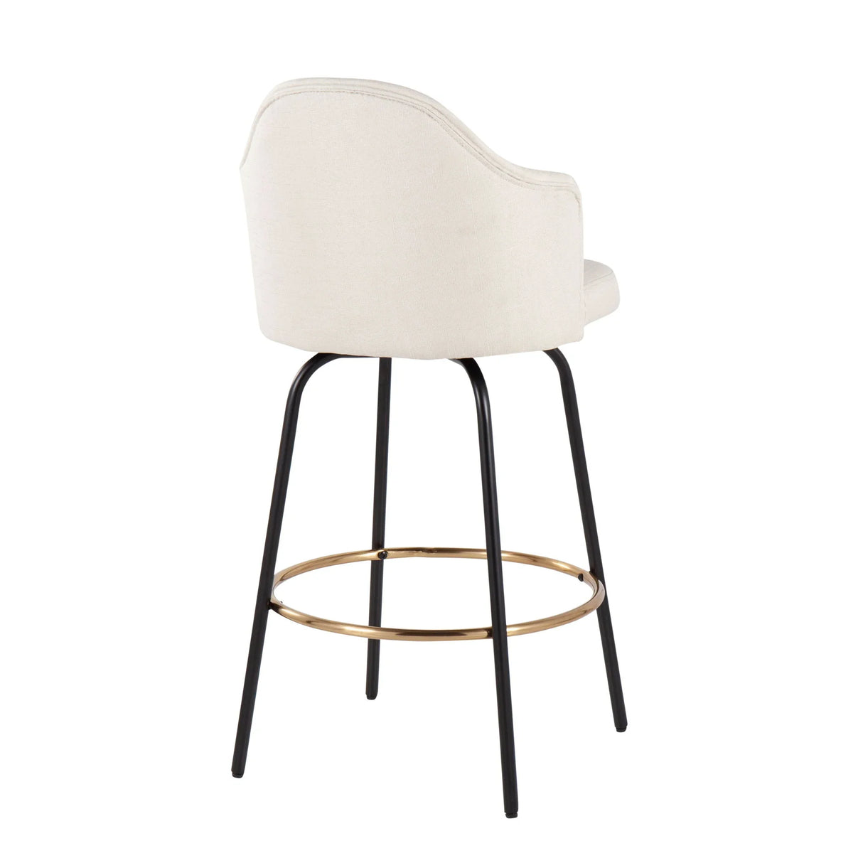 Ahoy - Contemporary Fixed Height Counter Stool Round Footrest (Set of 2) - Furniture Home Direct