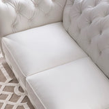 Traditional Tufted Leather Chesterfield Nailhead Sofa - Furniture Home Direct
