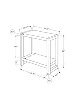 Accent Side Table, Narrow, Small, 2 Tier, Contemporary And Modern - Furniture Home Direct