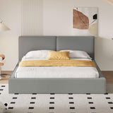 Upholstered Platform Bed, Grounded Bed With Solid Frame - Furniture Home Direct