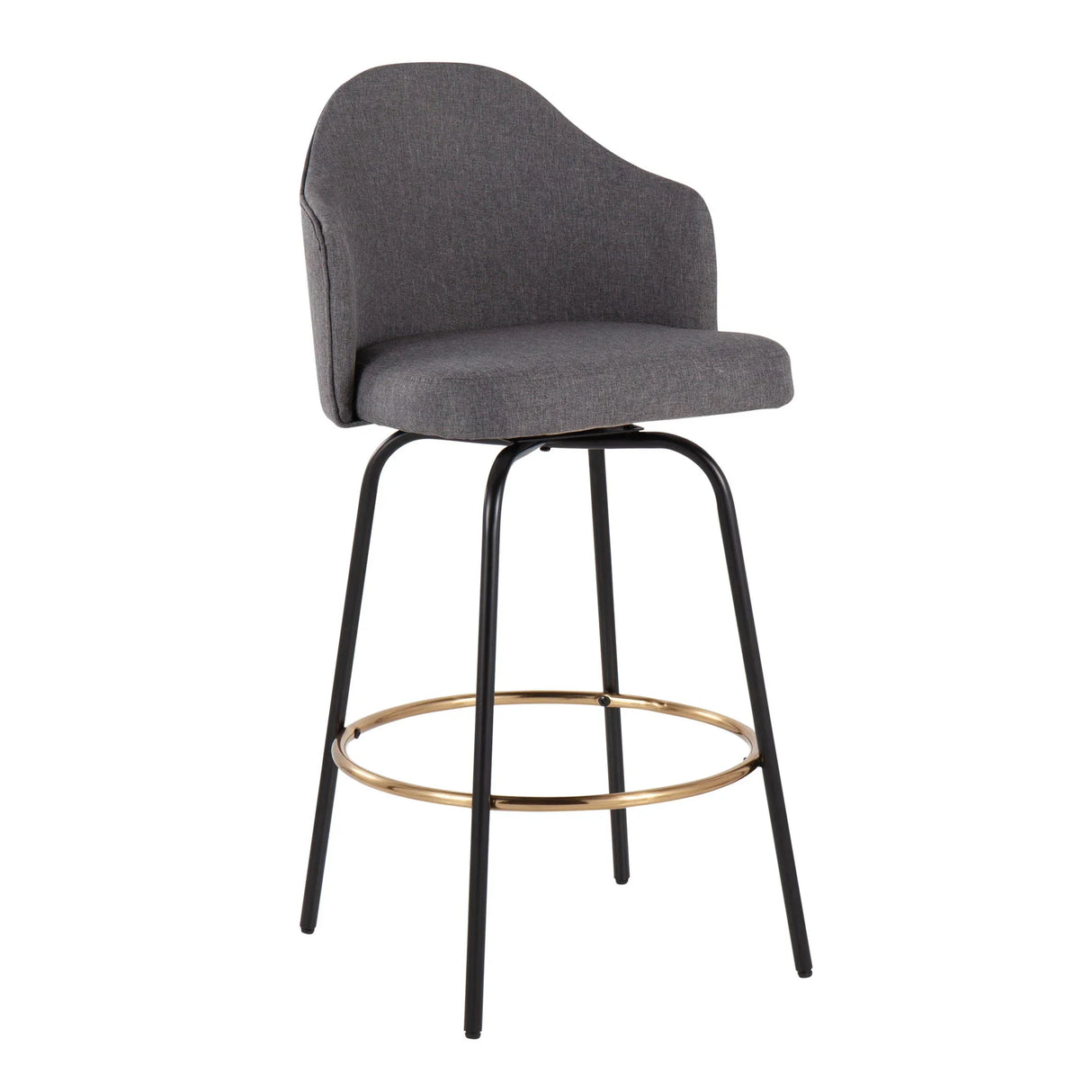 Ahoy - Contemporary Fixed Height Counter Stool Round Footrest (Set of 2) - Furniture Home Direct