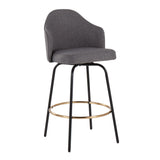 Ahoy - Contemporary Fixed Height Counter Stool Round Footrest (Set of 2) - Furniture Home Direct
