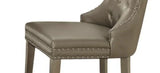 Kacela - Synthetic Leather Side Chair (Set of 2) - Champagne - Furniture Home Direct