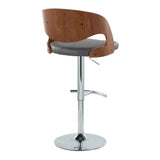 Pino - Mid Century Modern Adjustable Barstool & Swivel With Rounded T Footrest (Set of 2) - Furniture Home Direct